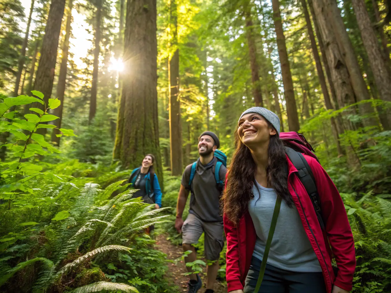 A stunning image of a guided hiking tour through the lush rainforests of Costa Rica, featuring diverse flora and fauna. The photo emphasizes adventure and natural beauty.
